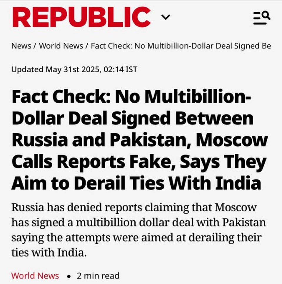 рдПрдХ рднрд╛рд░рддреАрдп ЁЯШО (@vinay69455286) on Twitter photo <a href="/ajeetbharti/">Ajeet Bharti</a> Pakistan floats a fake news and guess who jumps and picks up first? Congress
Is Congress the Opposition of India, or PakistanтАЩs PR agency?
Russia says, no deals with pakistan. But desperate congress will do anything that suits their anti-India narrative! <a href="/ajeetbharti/">Ajeet Bharti</a> Pakistan floats a fake news and guess who jumps and picks up first? Congress
Is Congress the Opposition of India, or PakistanтАЩs PR agency?
Russia says, no deals with pakistan. But desperate congress will do anything that suits their anti-India narrative!