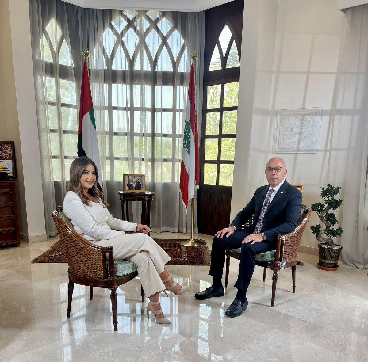 I conducted an interview with the Lebanese Ambassador to the United Arab Emirates, Mr. Fouad Dandan, during which we discussed Lebanese–Emirati relations and the recent high-level visits by several Lebanese officials to the UAE.