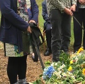 Lowering a coffin.

If you want to, you can do this. 

While this last act is often carried out by funeral staff, you have every right to lower the coffin of someone you love into their grave.

Most burial authorities will be supportive - a few may not be, but times are changing.