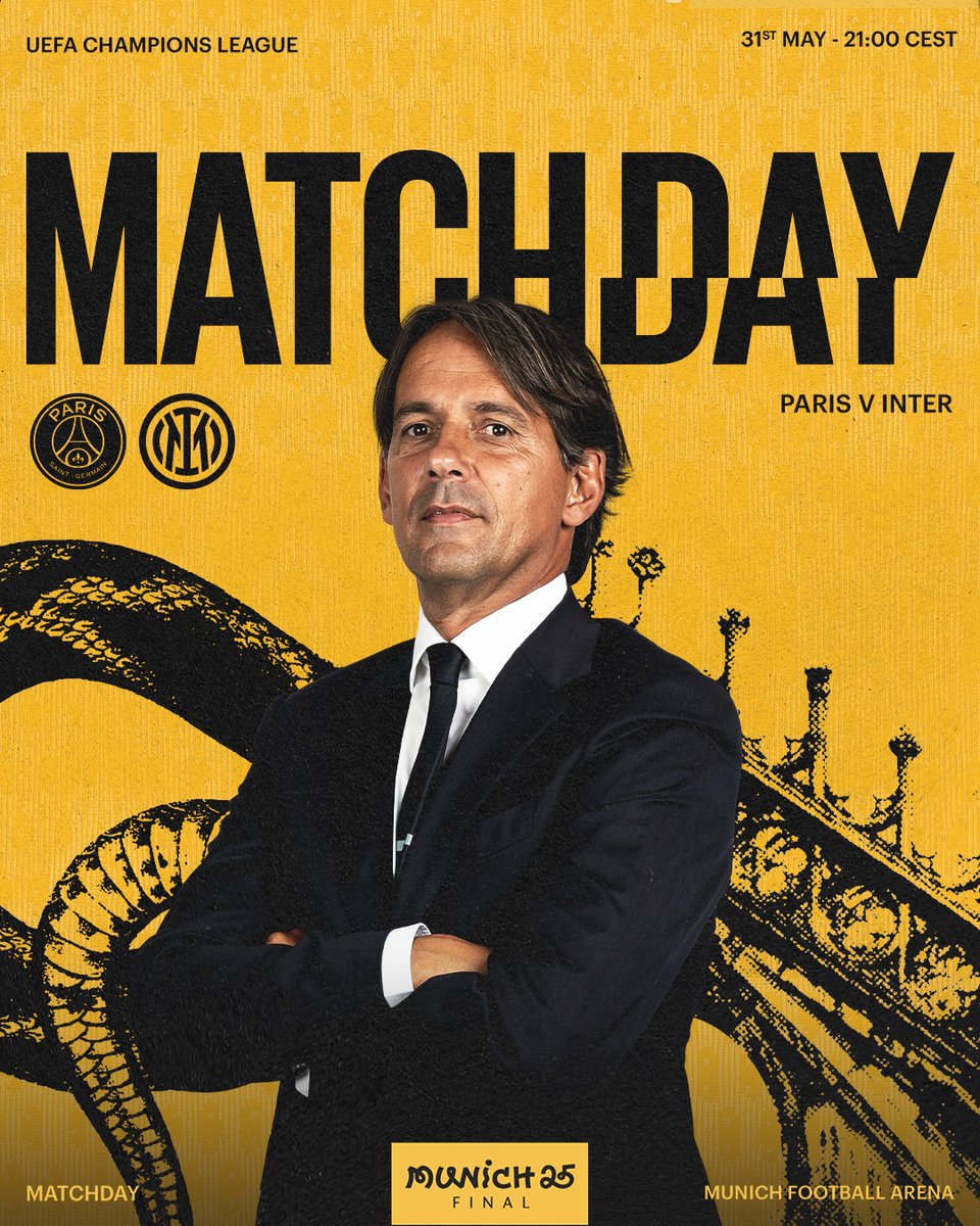 Hari yang ditunggu 🗓️
Dini hari nanti kita menari bersama sejarah 💫

#ForzaInter #UCLFinal #ParisInter