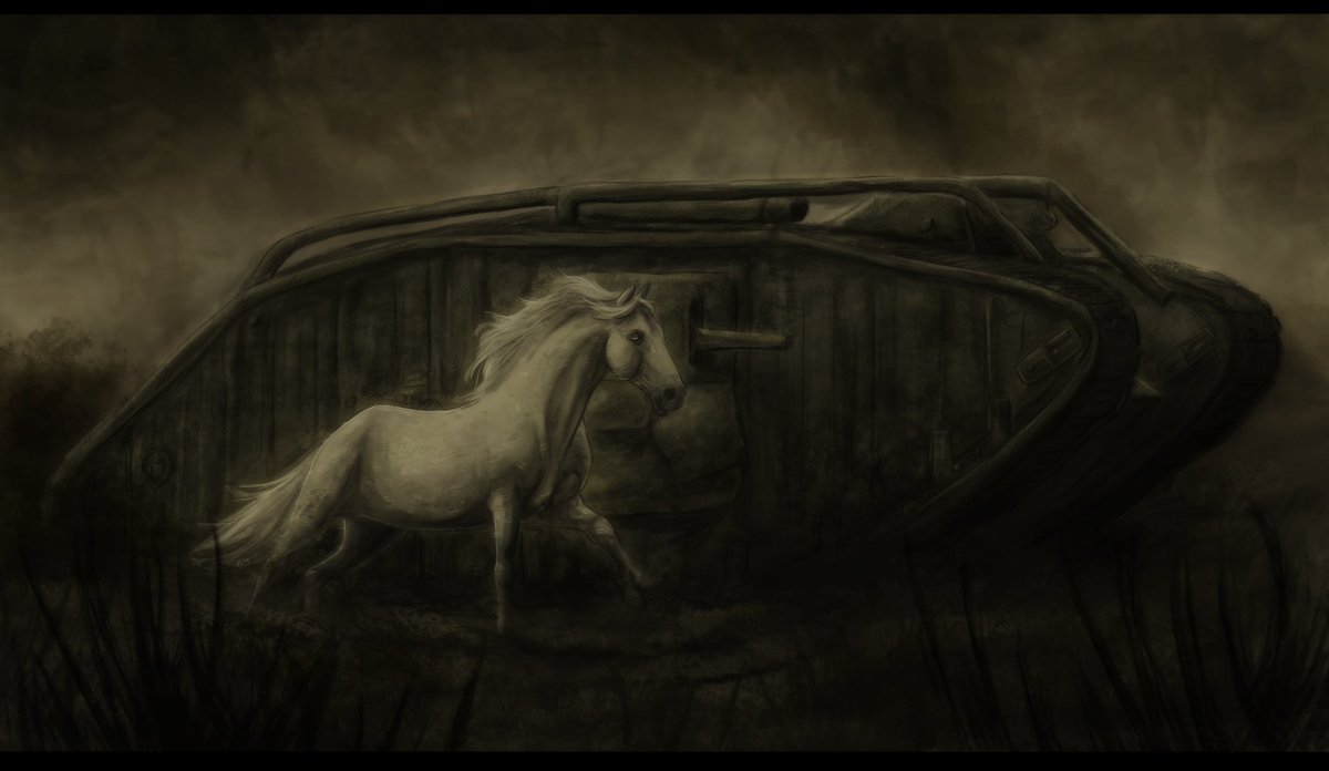 fozzoyeur's tweet image. how do i use twitter hello #digitalart #history #worldwarI #krita #tank