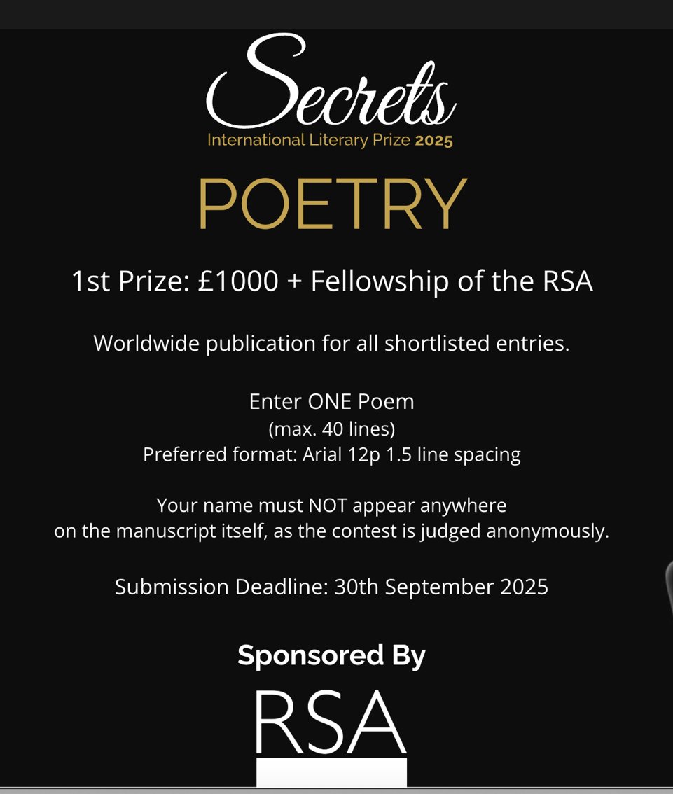 Hammond House Publishing (@hhpublish1) on Twitter photo Enter our 2025 Hammond House Publishing <a href="/hhpublish1/">Hammond House Publishing</a> International Literary Prize:
hammondhouse.org.uk/2025-literary-ā¦
4 categories: Short Story, Poetry, Scriptwriting, Songwriting
hammondhouse.org.uk/enter-our-liteā¦
#writingcommunity #writingcompetition #literaryprize Enter our 2025 Hammond House Publishing <a href="/hhpublish1/">Hammond House Publishing</a> International Literary Prize:
hammondhouse.org.uk/2025-literary-ā¦
4 categories: Short Story, Poetry, Scriptwriting, Songwriting
hammondhouse.org.uk/enter-our-liteā¦
#writingcommunity #writingcompetition #literaryprize