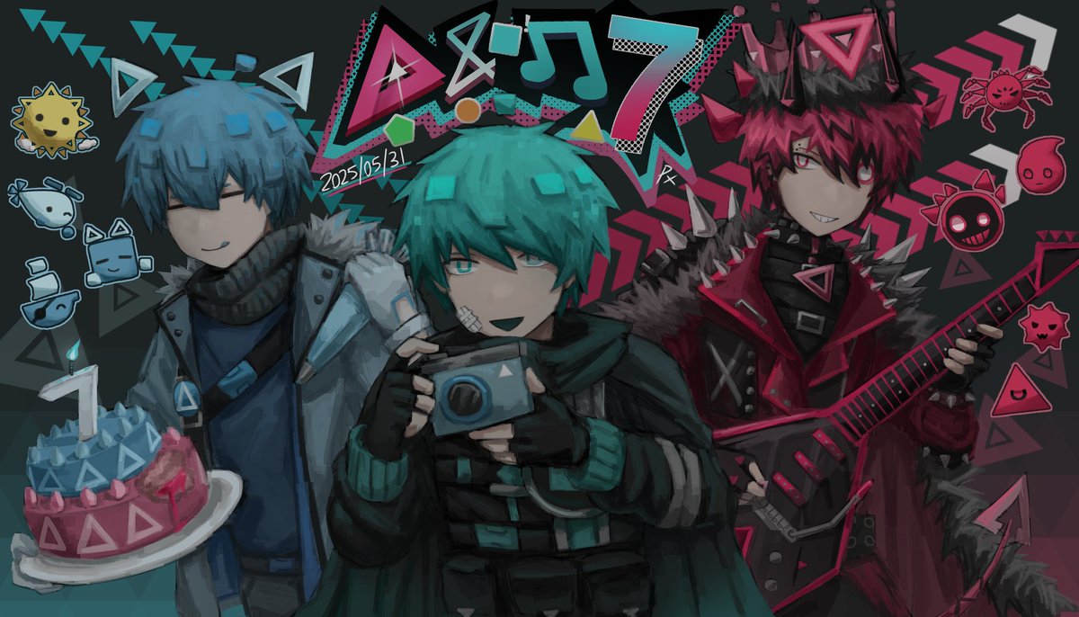 HAPPY 7TH ANNIVERSARY 🔺&amp;🎵!!
#jsab #justshapesandbeats