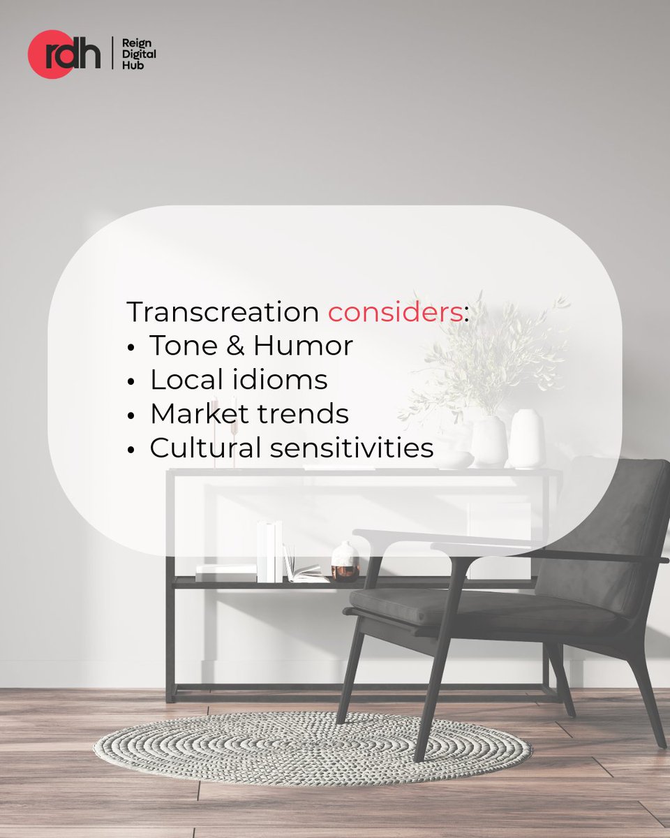 Reigndh's tweet image. Think translation with emotion. That’s transcreation. 💡 Swipe to know more!

Call: +91 6350469691
Visit: reigndigitalhub.com

#marketing #marketingideas #digitalmarketingservices #reigndigitalhub #transcreation