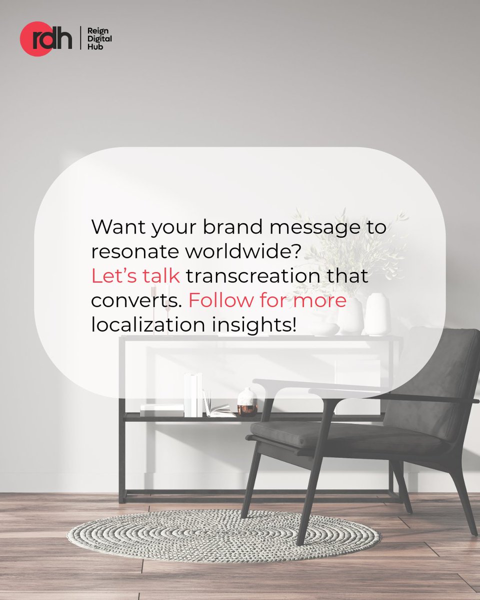 Reigndh's tweet image. Think translation with emotion. That’s transcreation. 💡 Swipe to know more!

Call: +91 6350469691
Visit: reigndigitalhub.com

#marketing #marketingideas #digitalmarketingservices #reigndigitalhub #transcreation