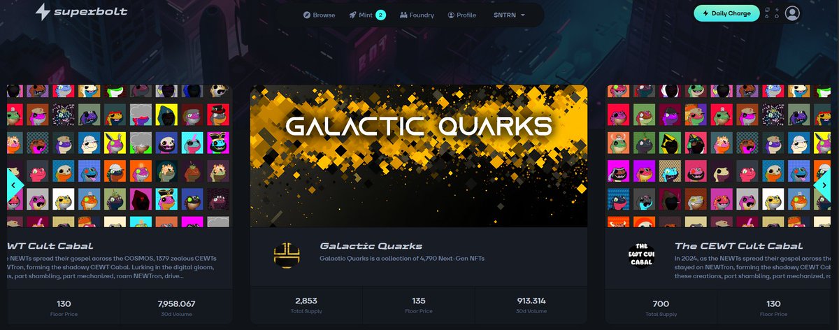 🧵 1/8 – Superbolt Foundry: NFT Launching Without Limits
Tired of dev-heavy NFT drops?
Superbolt Foundry is a no-code launchpad built on Neutron to help creators deploy collections in minutes.
Whitelist uploads, mint logic, custom launch flows — fully GUI-based.