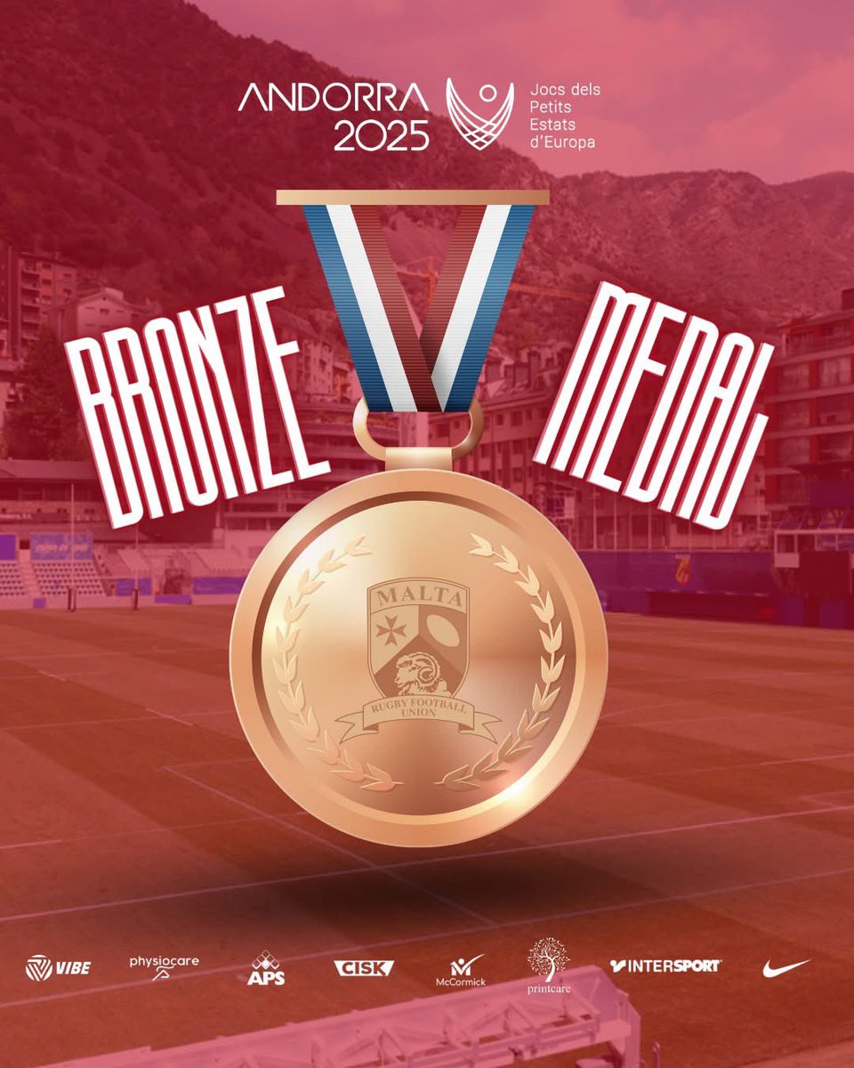 Penarth RFC (@penarthrfc) on Twitter photo Congratulations to Cameron Sultana and the rest of the <a href="/MaltaRFU/">Malta Rugby Union</a> 7s Team achieving Bronze at GSSE 2025! π₯π²πΉ
#GSSE2025 #forzamalta Congratulations to Cameron Sultana and the rest of the <a href="/MaltaRFU/">Malta Rugby Union</a> 7s Team achieving Bronze at GSSE 2025! π₯π²πΉ
#GSSE2025 #forzamalta