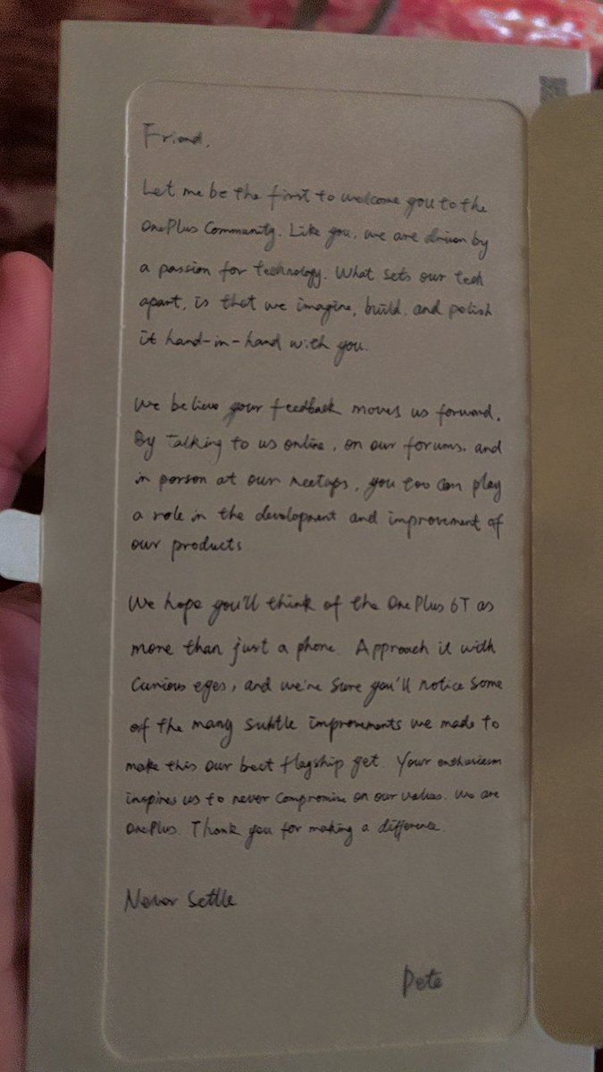 Six years ago, today.
<a href="/oneplus/">OnePlus</a> <a href="/PeteLau/">Pete Lau</a>