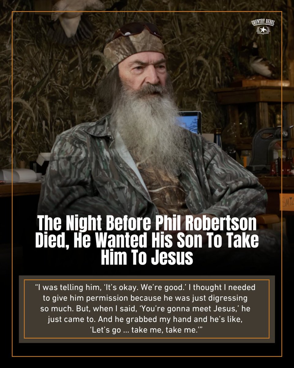 Phil Robertson's sons, Al and Jase, spoke publicly about their father's death for the first time on Friday. Jase detailed the last conversation he had with his dad the night before he died. &gt;&gt; go.countryrebel.com/PhilRobertson-…
