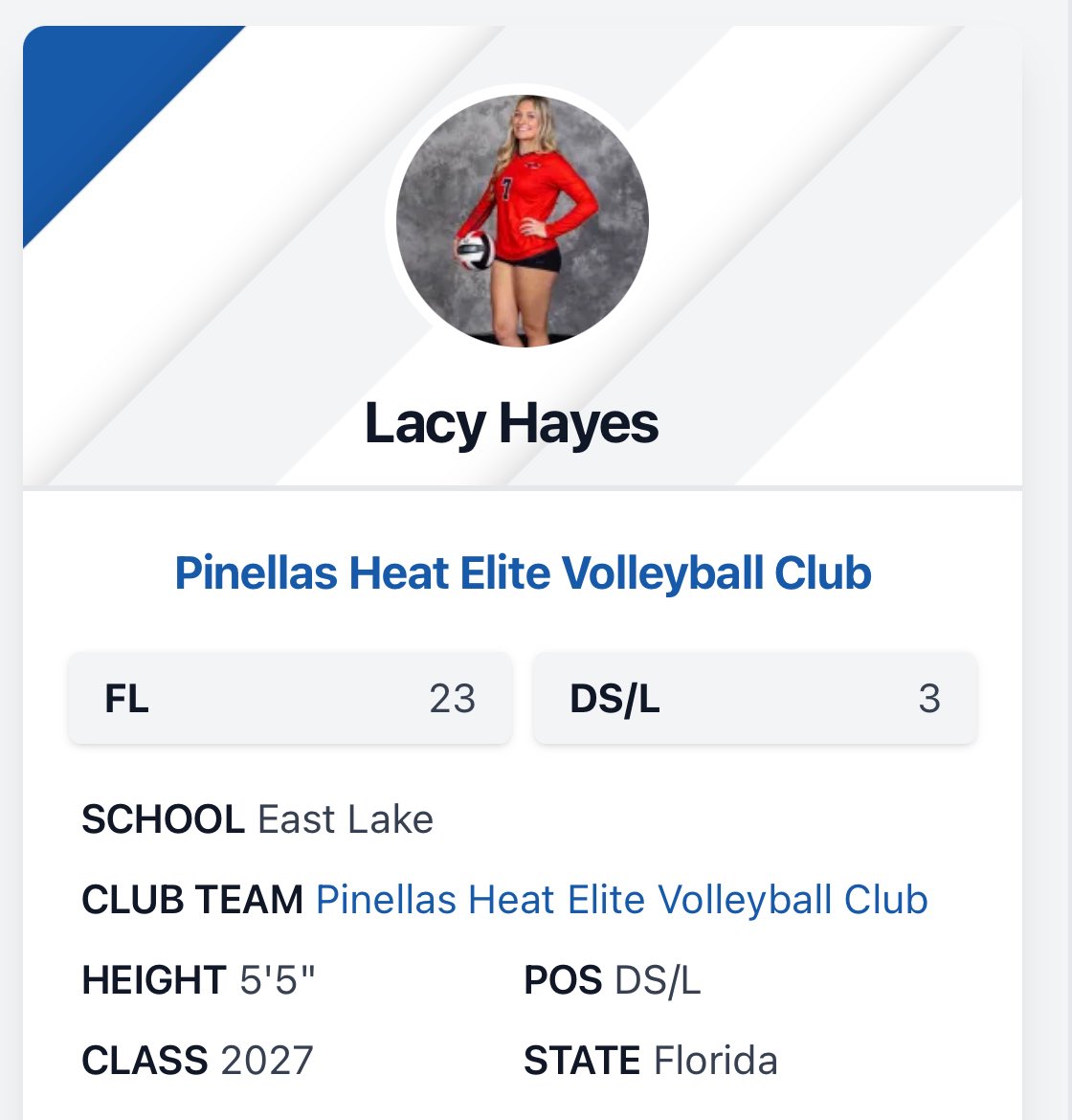 May ranking report C/O 2027 FL❤️❤️❤️ <a href="/PrepDigFL/">Prep Dig Florida</a> <a href="/PrepDig/">Prep Dig 🏐</a>  So honored to be ranked #3 for position and 23 for state 🙏