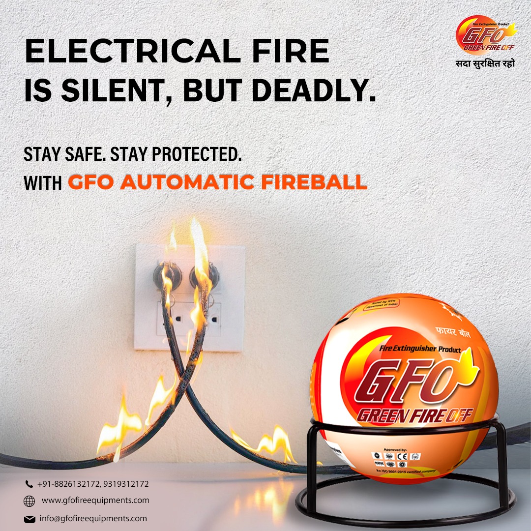 Gfofireball's tweet image. Electrical fires strike silently. 🔥 Stay safe with GFO Automatic Fireball – it auto-activates on flames and stops fire fast.
🌐 gfofireequipments.com
#FireSafety #AutomaticFireball #GFOFireEquipments #ElectricalFire