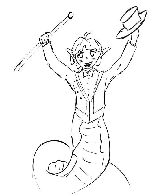A quick request for <a href="/ShrikeTheLurker/">Shrike</a> of a snake ring leader, except I chose their snek! (This is the last one for tonight, I'll draw more tomorrow!)