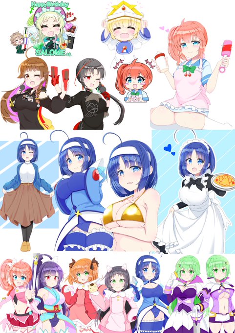 今月はいっぱい描いた気がする
葵ちゃん多めです
 #今月描いた絵を晒そう 