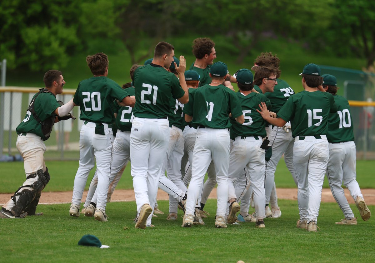 MIPrepZone's tweet photo. BASEBALL: Calm on the outside, @JManoulian got help from his defense, then Lake Orion (@lohsathletics) delivered at the plate to help the Dragons get past Adams (@athletics_adams) in a 10-inning district championship Friday, writes @BryanEversonOP >> https://t.co/uxXrb5vdv8 https://t.co/4JWKFs7eER