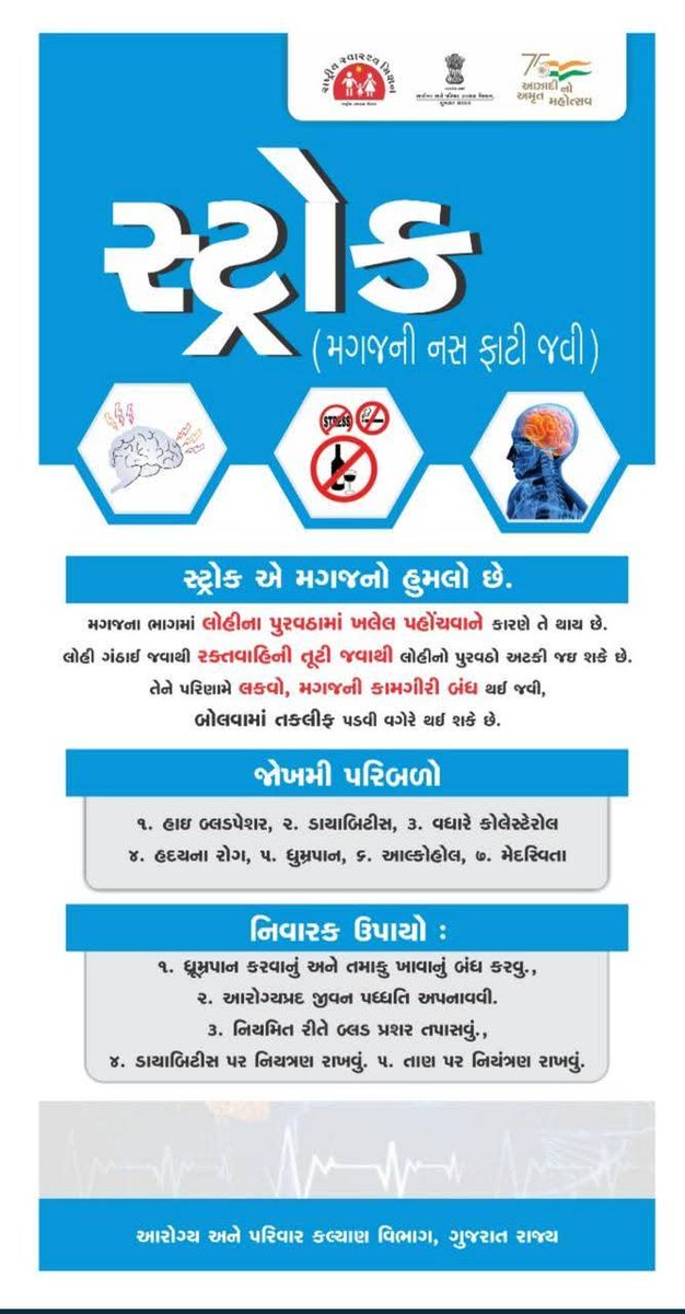 THO IDAR (@thoidar) on Twitter photo #ડાયાબીટીસ, ઉંચુ લોહીનું દબાણ (#બ્લ્ડપ્રેસર), #સ્ટ્રોક (પક્ષાઘાત/લક્વો/બ્રેઇનએટેક) અંગે વિશેષ માહીતી...
<a href="/CdhoSabarkantha/">CDHO Sabarkantha</a>
<a href="/AdhoSabarkantha/">ADHO Sabarkantha</a>
<a href="/NHMGujarat/">NHM Gujarat</a>
@GujHFWDept
<a href="/CollectorSK/">Collector Sabarkantha</a>
<a href="/sabarkanthadp/">DDO Sabarkantha</a>
<a href="/SBCCSk/">SBCC Sabarkantha</a> #ડાયાબીટીસ, ઉંચુ લોહીનું દબાણ (#બ્લ્ડપ્રેસર), #સ્ટ્રોક (પક્ષાઘાત/લક્વો/બ્રેઇનએટેક) અંગે વિશેષ માહીતી...
<a href="/CdhoSabarkantha/">CDHO Sabarkantha</a>
<a href="/AdhoSabarkantha/">ADHO Sabarkantha</a>
<a href="/NHMGujarat/">NHM Gujarat</a>
@GujHFWDept
<a href="/CollectorSK/">Collector Sabarkantha</a>
<a href="/sabarkanthadp/">DDO Sabarkantha</a>
<a href="/SBCCSk/">SBCC Sabarkantha</a>