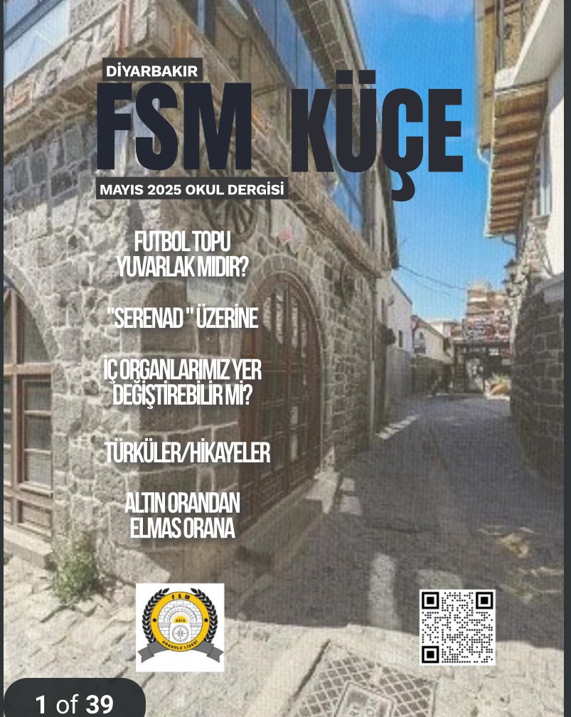 Okulumuz adında çıkardığımız bilim , sanat ve edebiyat e  dergisi #küçe okurları ile buluştu.<a href="/tcmeb/">Millî Eğitim Bakanlığı</a> <a href="/meb_ogm/">Ortaöğretim Genel Müdürlüğü</a> <a href="/dbakirvalilik/">T.C. Diyarbakır Valiliği</a> <a href="/TheKaymakam/">Ömer BİLGİN</a> <a href="/Diyarbakirmem/">Diyarbakır İl Millî Eğitim Müdürlüğü</a> <a href="/KucukaliMurat/">Murat Küçükali</a> <a href="/Kayahansubasi/">Kayahan Subaşı</a> <a href="/zulfu_ozkan/">Zülfü Özkan</a> <a href="/Samigurkan1971/">Sami Gürkan</a> <a href="/ihyuvanc1/">İbrahim Halil YUVANÇ</a> 

meb.ai/DDykYb