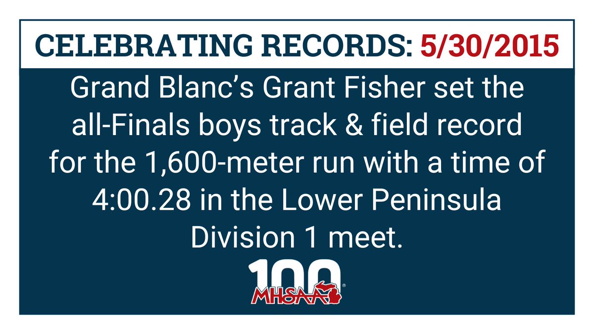 MHSAA (@mhsaa) on Twitter photo 🎽#MHSAA100 #record >> On this day in 2015…
#track #field #grandblanc <a href="/_GB_Athletics_/">Grand Blanc Bobcats</a> 🎽#MHSAA100 #record >> On this day in 2015…
#track #field #grandblanc <a href="/_GB_Athletics_/">Grand Blanc Bobcats</a>