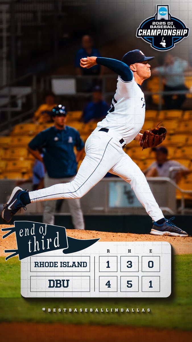 DBU_Baseball's tweet photo. Patriots are up heading into the fourth!

#BestBaseballinDallas | @DBUAthletics https://t.co/vWTinucnCQ
