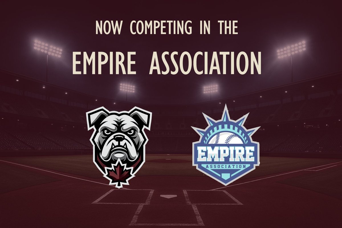 🚨 Big News 🚨

Canadian Bulldogs Baseball will compete in the Empire Association, a premier U.S. league showcasing top talent across the northeast.

- Games hosted at college venues
- College coaches in attendance
- Elite competition
#EmpireAssociation #BulldogsBaseball