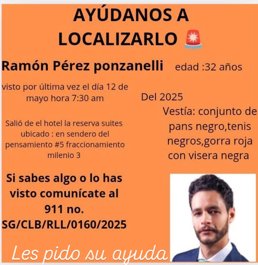 Les pido su ayuda 
Ramón Pérez Ponzanelli