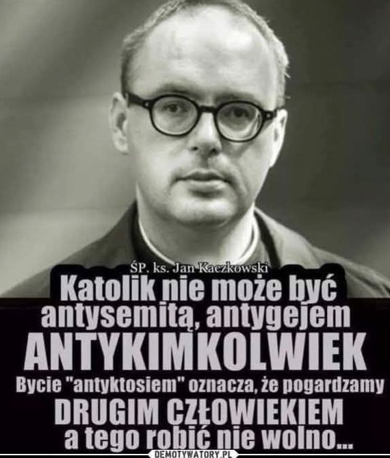 Mamy szansę, aby słowa księdza Jana    stały się w niedzielę siłą wodospadu i wybrzmiewały w Polsce kolejne 10 lat.
Niektórzy tylko machają różańcem w zaciśniętej pięści z Biblią pod pachą, a inni nie wycierając gęby Bogiem, honorem i Ojczyzną kochają ludzi.
#Frekwencja
✌️🇵🇱🇪🇺