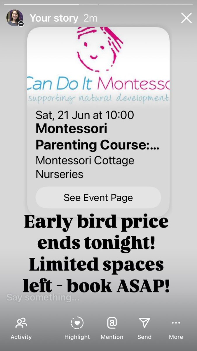 Book your space ASAP: Pamela Gordon-Smith of Montessori Cottage Nurseries and I have created a special Montessori Parenting Course with immersive sessions combining Montessori theory with practical application. Sign up here! icandoitmontessori.co.uk/montessori-par…