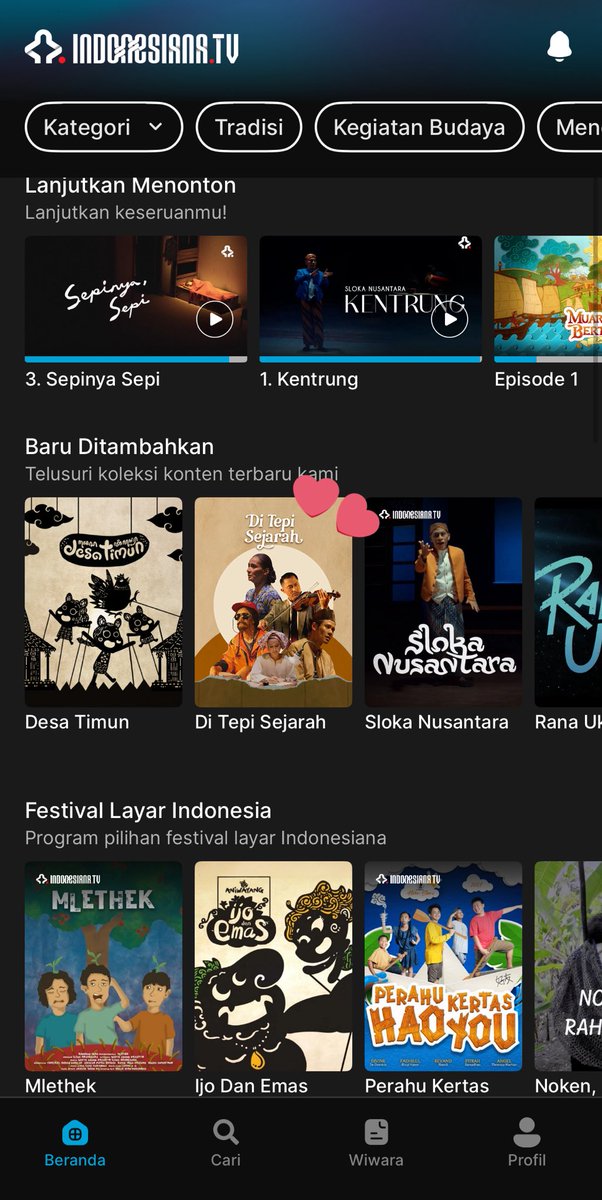 bibabercerita's tweet photo. "Kak, nonton teater monolognya Mbak Laura Basuki di mana?"

👉🏻 Aku nontonnya di platform legal milik Balai Kebudayaan Indonesia:
https://t.co/026lBcclNk

GRATIS, gak ada iklan dll, tinggal log in aja

Nama series monolognya "Di Tepi Sejarah", ada banyak aktor-aktris lain 🔥 https://t.co/lfZWYpRONP