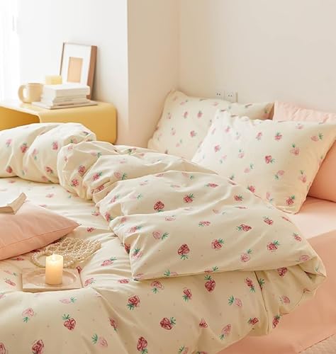 I just received Bildenly Duvet Cover Queen Size Strawberry Pattern Bedding Set Breathable Microfiber Comforter Cover with Zipper Closure Kids Girls Cute Kawaii Duvet Cover Set 90"x90" with 2 Pil from hsends via Throne. Thank you! throne.com/beesoup7 #Wishlist #Throne