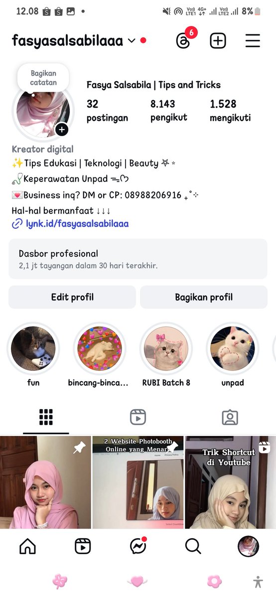 fasyasls07's tweet photo. update akhir bulan mei, aga turun karena jarangg post tl gapapa semoga bisa mencapai target 10k itu🏄‍♀️ https://t.co/kSzryR0Bps