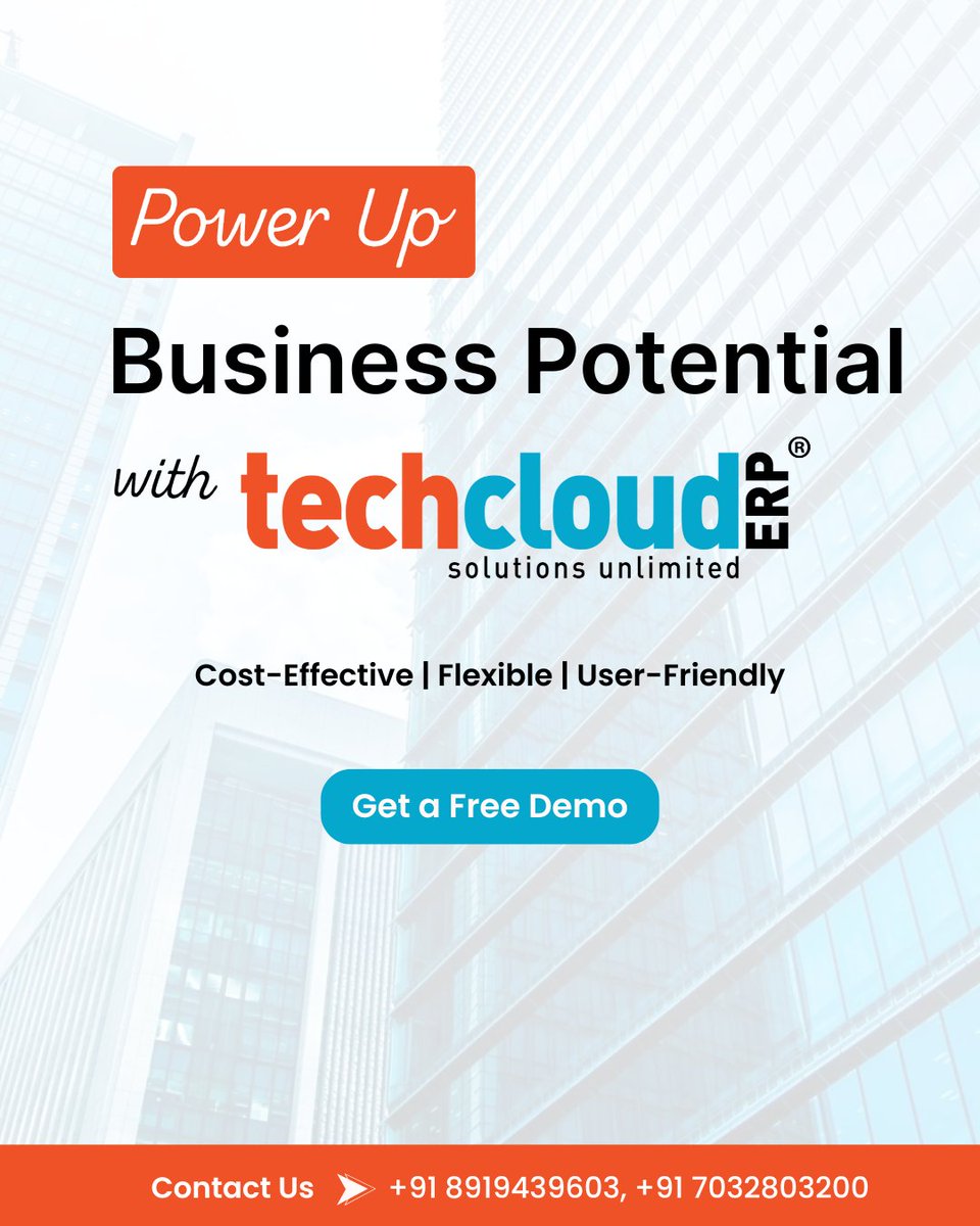 TechCloudERP's tweet image. Power up your business with Tech Cloud ERP ⚙️

#techclouderp #PowerUpYourBusiness #FlexibleSolutions #UserFriendly #BusinessGrowth  #InnovativeSolutions 
#ProductivityTools #SmartInvesting #StreamlineOperations #xpost #Chennai #Coimbatore #viralpost #hyderabad #socialmedia