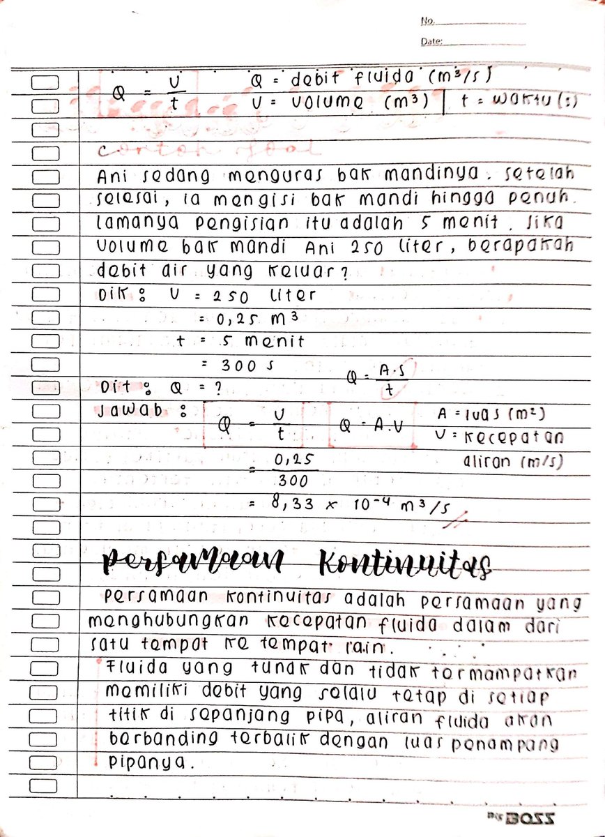 archuitect's tweet photo. catatan fisika kelas 11
✦ ࣪ ₊ fluida dinamis: persamaan kontinuitas, hukum bernoulli, teorema torricelli. https://t.co/2dpJZmCO0y