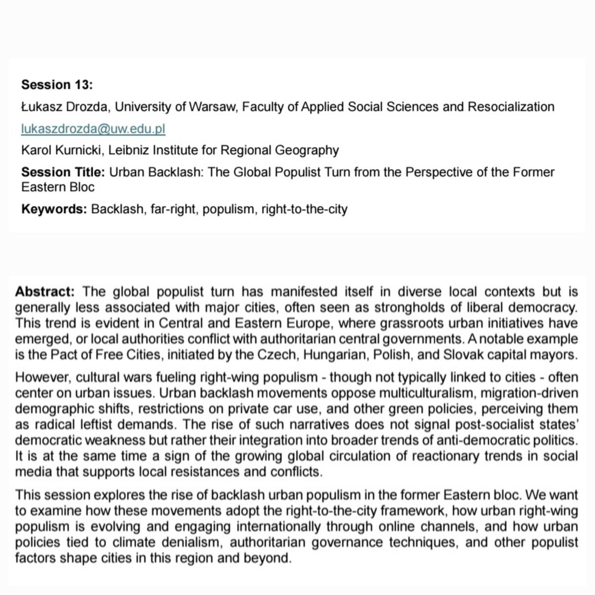 I would like to invite you to an academic conference!
Cities After Transition: 11th International Urban Geographies of Post-Communist States Conference
Tirana, 22–25 September 2025

Deadline for abstracts: 15 June 2025

Register here: cat2025tirana.com