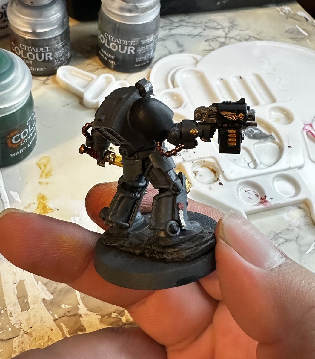 CTE_Rising's tweet photo. Not satisfied with the Power Sword but eh #warhammer40k #loyalist #carcharodons https://t.co/gwBRCpJA7v