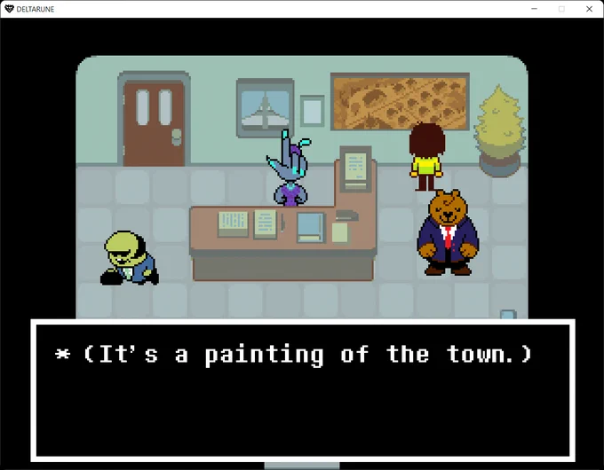 deltarune text project is really cool. every screenshot is of the full window. they all have a one pixel transparent border. part of the screenshot is always cut off by win11 rounded corners. they're all taken at double the scale required for full detail 