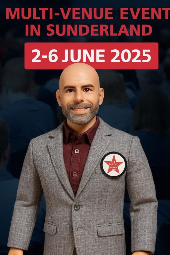 Meet your AI-enhanced host for next week, ‘Whey AI Man’! We quite like him! Do you? ⬆️😂 

#AI #UKSSW #UKStartupWeek #UKScaleupWeek #UKStartupScaleupWeek #eventhost #sunderland