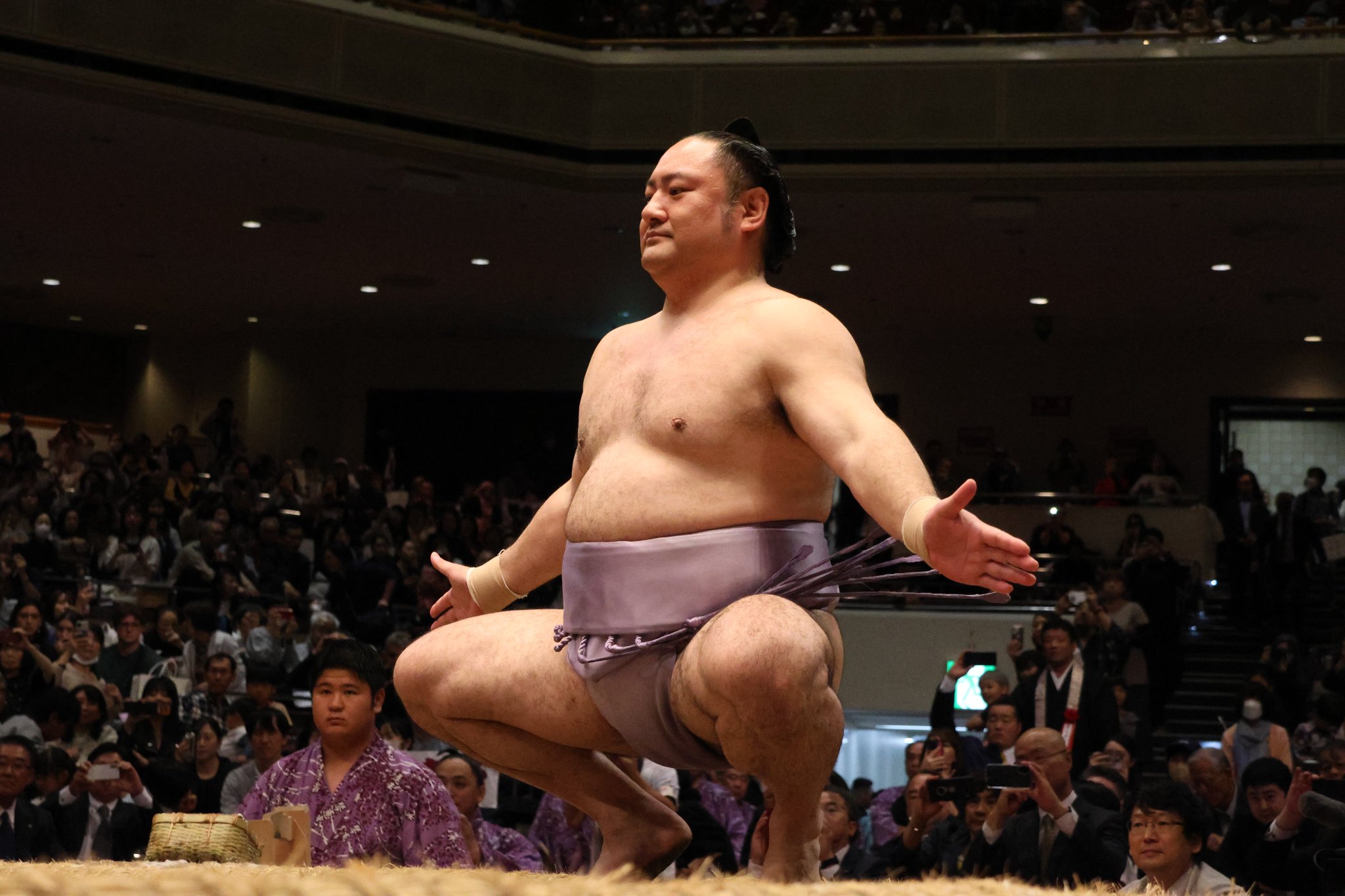 大相撲 琴恵光 扇子 ハンドメイド 相撲 反物（大相撲☆反物
