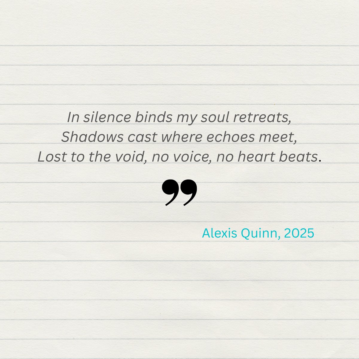 🧵1/3 I wrote this poem yesterday to confront the feeling of the void (caused by repeated exposure to seclusion and long-term isolation). 

For other who haven't experienced the same: #endsolitaryconfinement