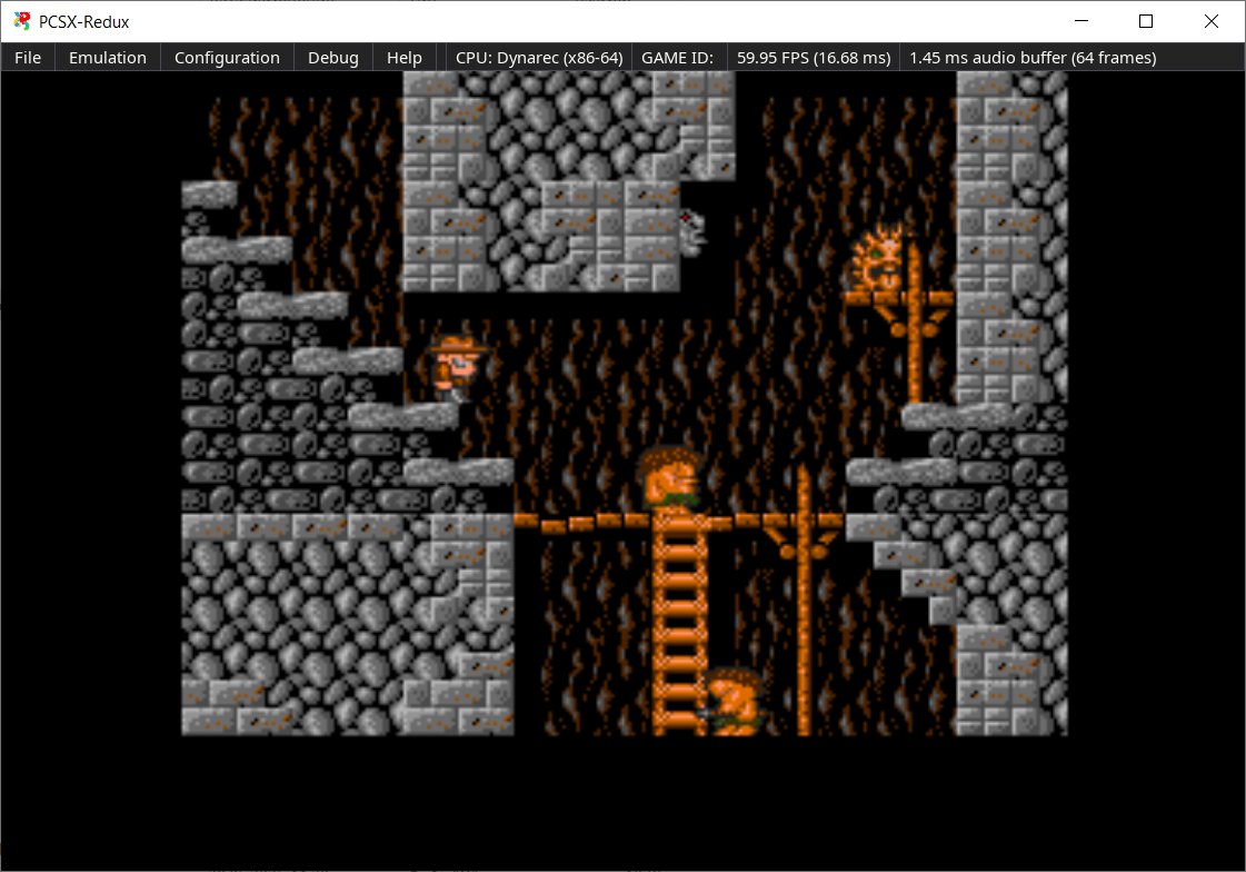 OldPirate11's tweet image. Corrected the palette. Now the game looks much better)
Port of the game #RickDangerous for #PSX
#RD #PS1 #PSOne #PlayStation #Sony #32bit #indiedev #game #SonyPlayStation #Soni #PS #PSYQ #Rick #Dangerous #DOS #32XToPSX #32X2PSX #platform #MSDOS #CoreDesign #Xrick #IndianaJones