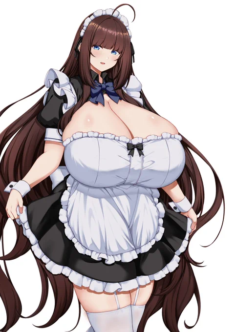 恋華ちゃん、メイド服夏バージョン ちなおっぺぇで見えないけど、通気用のずり穴があります。 大事なのでもう一度いいます!下乳＂蒸れ＂防止通気用です(横目