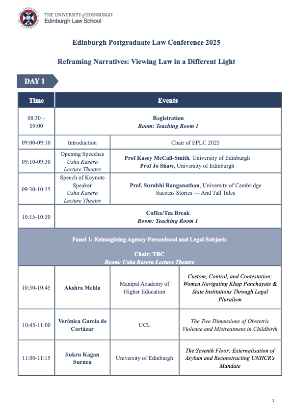 Edinburgh Postgraduate Law Conference tweet media