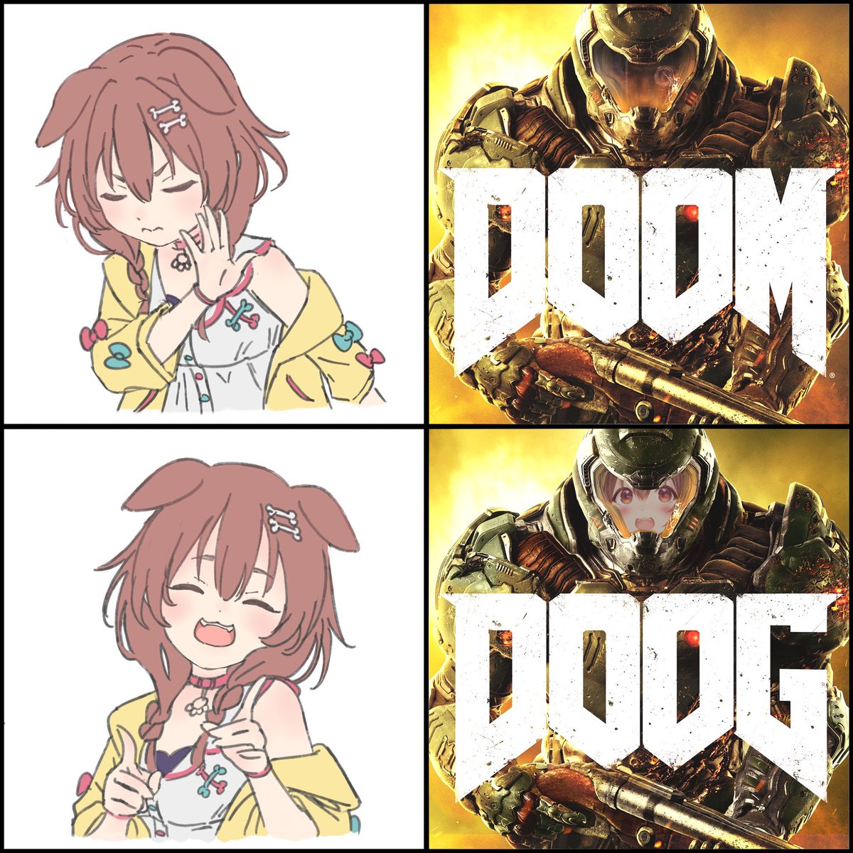 @inugamikorone: 今日は21時からDOOMやるでな🐶✨
