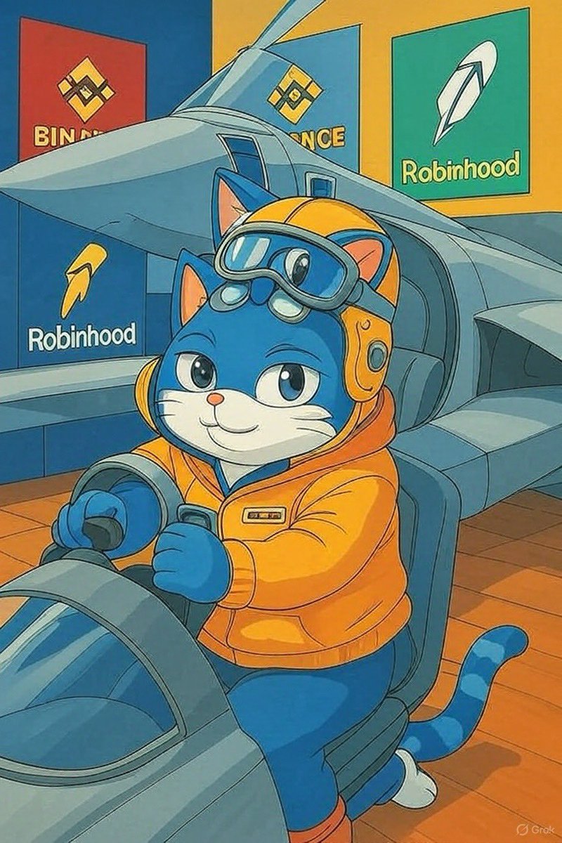 CryptoOnDMind's tweet image. &quot;Ready to soar to new heights! 🚀✈️ #FighterPilot #SkyHigh #CryptoCat&quot;
#TOSHI  @BinanceUS  @RobinhoodApp