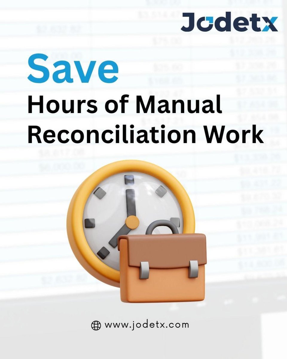 Jodetx_tech's tweet image. Reconciliation made easy.
Auto-match data, spot errors, and generate audit-ready reports—no manual work required.
.
.
.
#FinanceAutomation #ReconciliationSoftware #AuditReady #DigitalAccounting #FinancialAccuracy #FinanceEfficiency #AccountingSolutions #ErrorFreeFinance #Jodetx