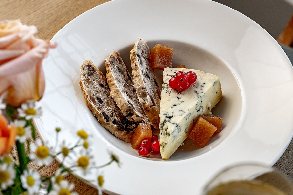 Finish your River View experience with an unforgettable cheese course.

Our Stichelton is accompanied on the plate with its equally irresistible quince jelly and fruit bread, beautifully balancing sweet and savoury as one of two courses for £29.50 or three for £35 this weekend.