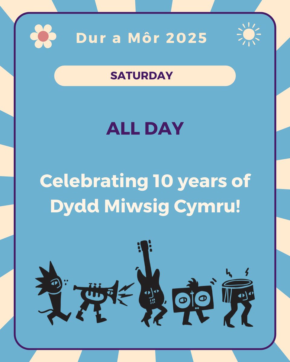Cymraeg 🏴 (@cymraeg) on Twitter photo Ymuna â ni ar stondin <a href="/LlywodraethCym/">Llywodraeth Cymru</a>, wrth i ni gorffen yr wythnos drwy ddathlu degawd o Dydd Miwsig Cymru! 🥳🎶
Join us on the final day of the <a href="/EisteddfodUrdd/">Eisteddfod yr Urdd a’r Celfyddydau</a>, where we'll be celebrating 10 years of Dydd Miwsig Cymru 🤩
#Urdd2025 Ymuna â ni ar stondin <a href="/LlywodraethCym/">Llywodraeth Cymru</a>, wrth i ni gorffen yr wythnos drwy ddathlu degawd o Dydd Miwsig Cymru! 🥳🎶
Join us on the final day of the <a href="/EisteddfodUrdd/">Eisteddfod yr Urdd a’r Celfyddydau</a>, where we'll be celebrating 10 years of Dydd Miwsig Cymru 🤩
#Urdd2025