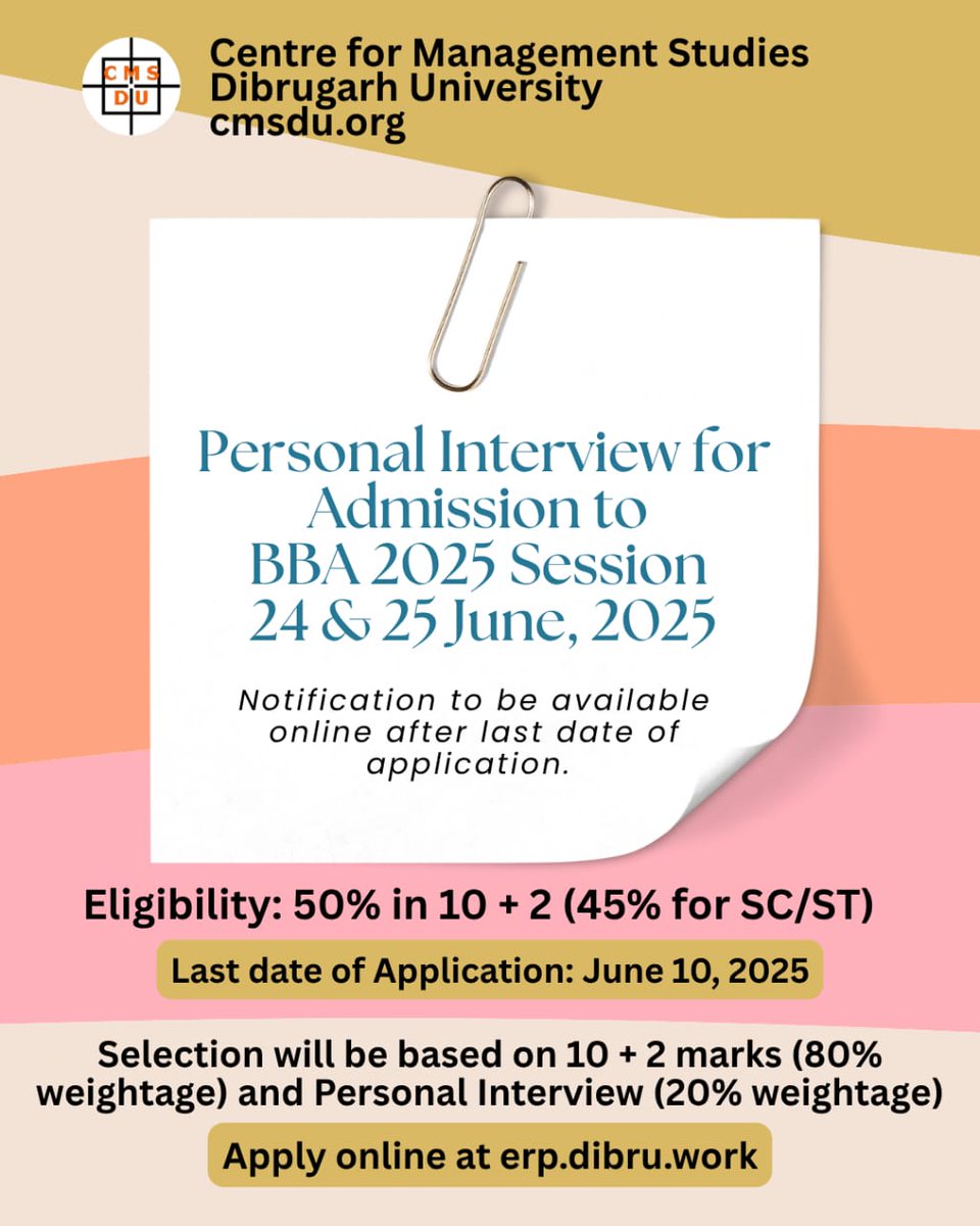 Centre for Management Studies,Dibrugarh University tweet media