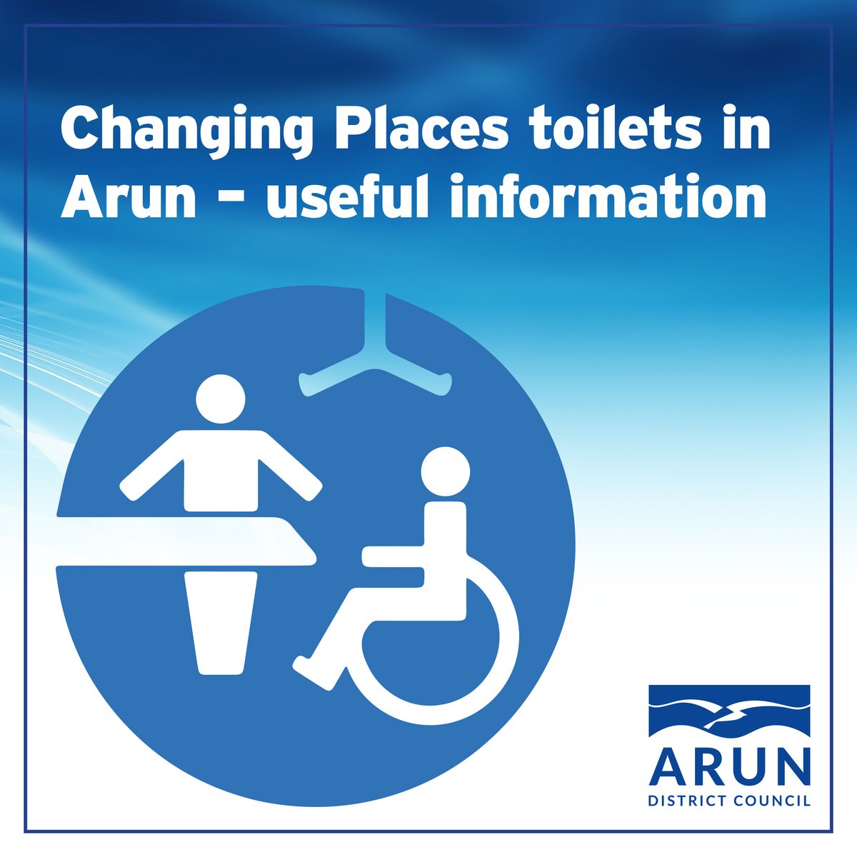 Changing Places toilets (CPTS) in the Arun district - if you are out and about this weekend - this link provides details of where you can find CPT facilities all over the UK: changing-places.org/find?toilet=24….
