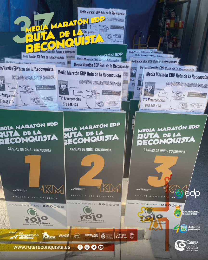 🌄 ¡Buenos días desde Cangas de Onís!
Hoy, cada kilómetro cuenta... y cada uno está señalizado 📍
21 carteles, 21 pasos hacia Covadonga. ¡Que empiece la fiesta del running en el Paraíso! 🏃‍♀️💜
#rutareconquista #VuelvealParaíso #running #ParaísoNatural #asturias