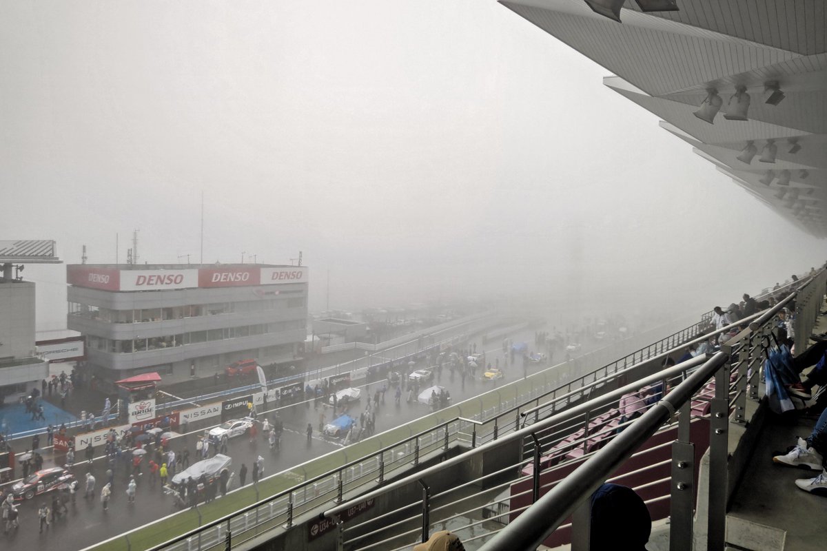 oshagara2's tweet image. ＃S耐 来たけどめっちゃ霧出てるｗ