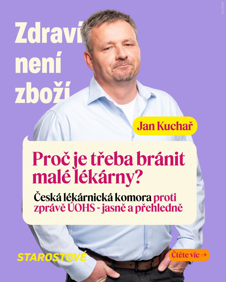 JanKucharCZ's tweet photo. ‼️Děkuji za veřejné prohlášení @lekarnicicz, kterým se postavila proti zcestné zpráv ÚHOS. Popisuje, proč je český lékárenský trh v nepořádku, jak a proč je nutné jej reformovat. Navrhuji  změnu zákona a potřebuji podporu kolegů i široké veřejnosti. @HelenaSlam @starostove_cz https://t.co/rUhqw07pW9